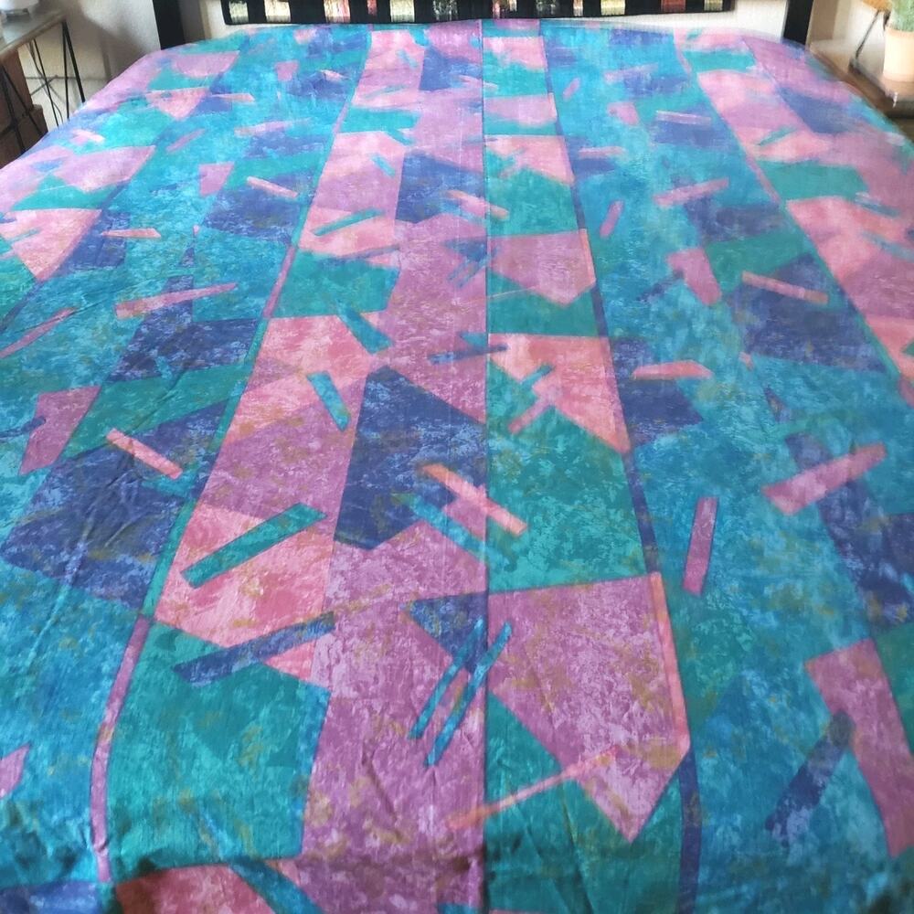 Vintage Springmaid Bedspread Jeweled Marble 81x84 Cotton Blend 90s